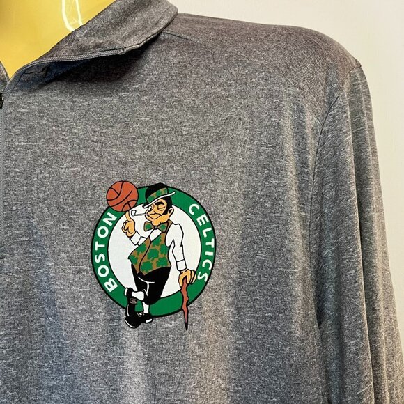 Old Navy Men's NBA Boston Celtics 1/4 Zip Pullover Shirt - Size Large - NWT - Picture 2 of 4